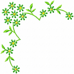 Flowers And Tree Embroidery Design 8